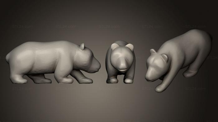 Статуэтки животных (Мишка-Матрешка, STKJ_0580) 3D модель для ЧПУ станка